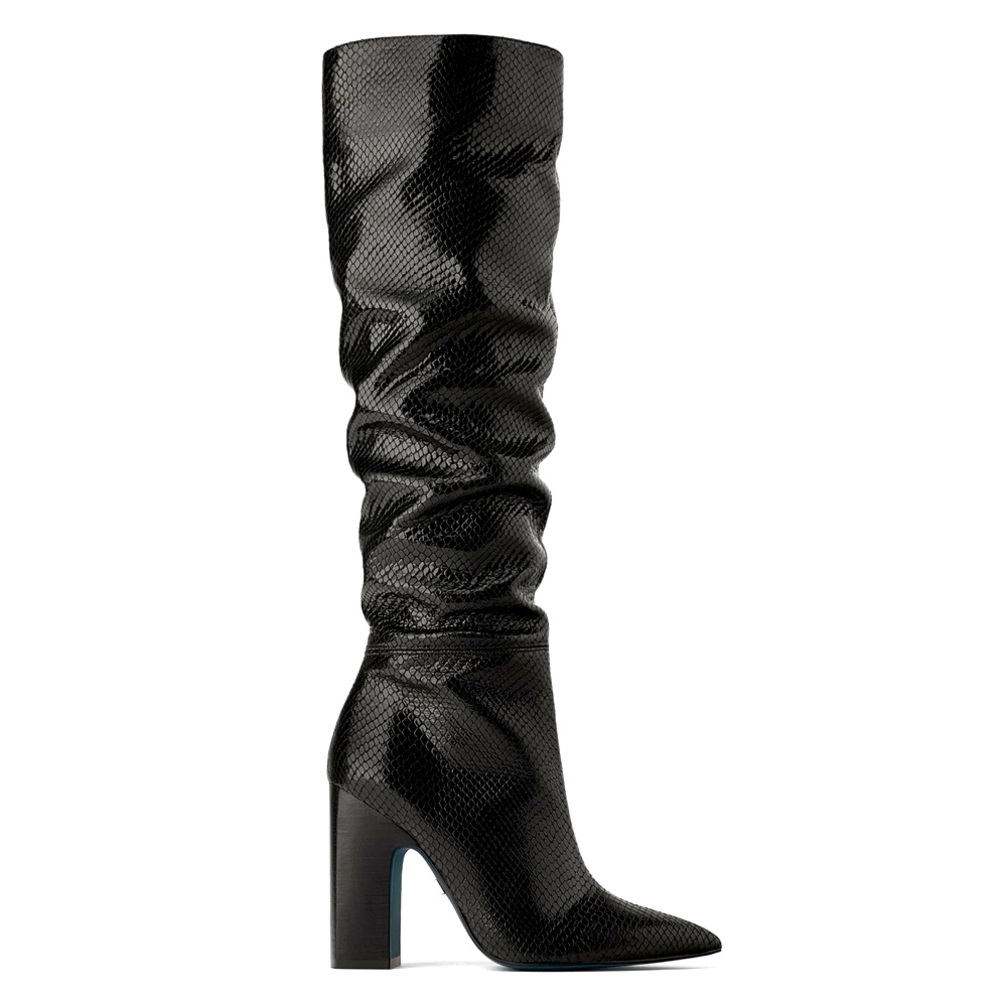 Zara Blue Collection Leather Boots-like new